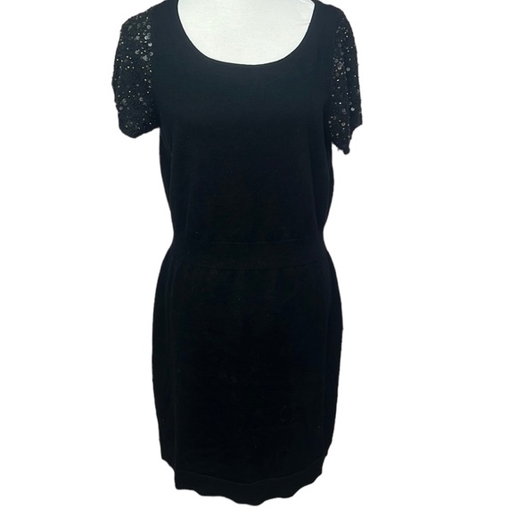 Loft Beaded Shoulders Sweater Dress - Picture 2 of 7